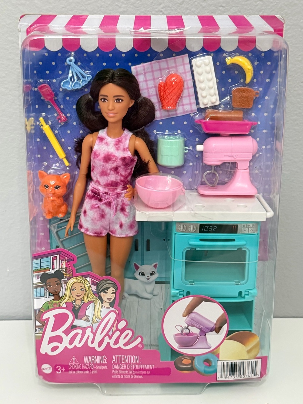 Barbie Doll and Kitchen Playset with Pet and Accessories